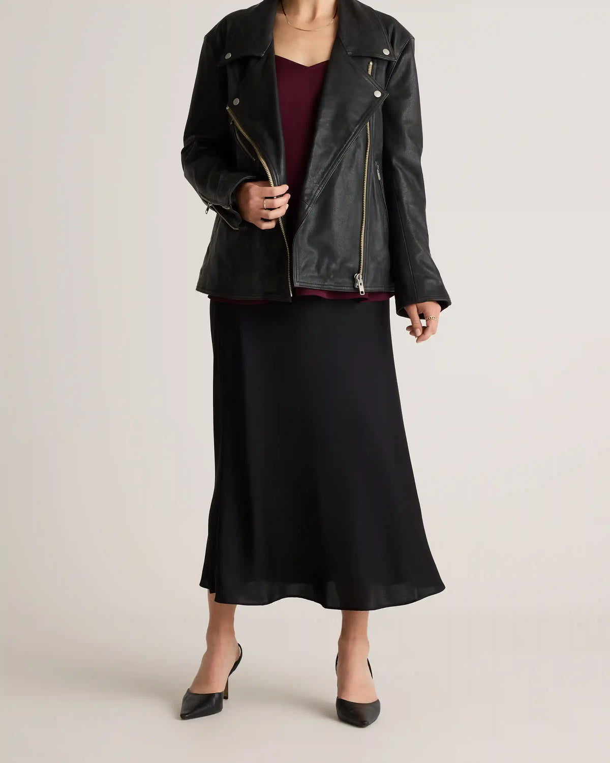 Washable Stretch Silk Maternity Skirt