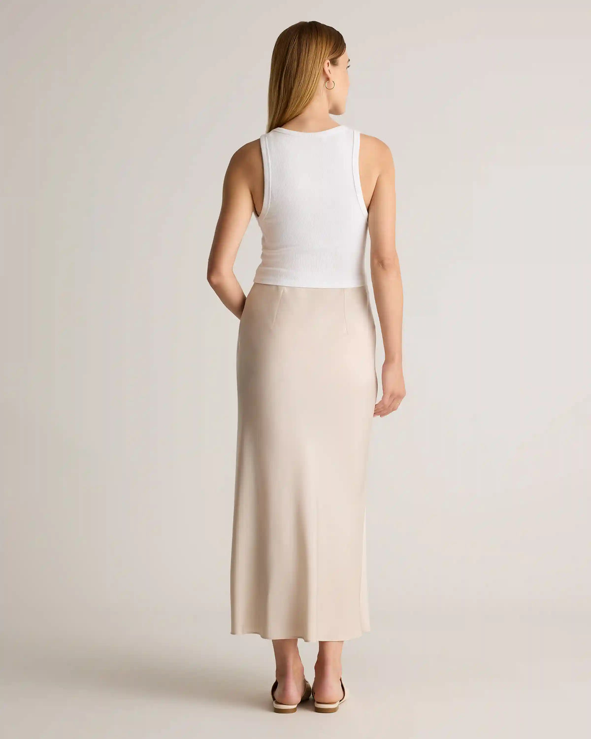 Washable Stretch Silk Maternity Skirt