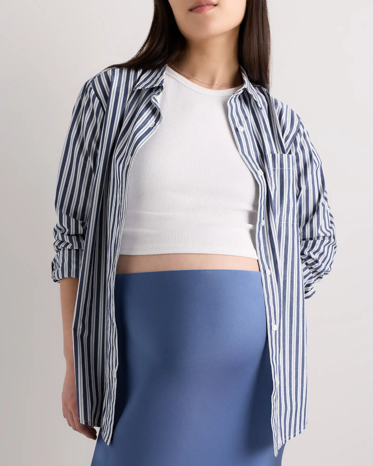 Washable Stretch Silk Maternity Skirt