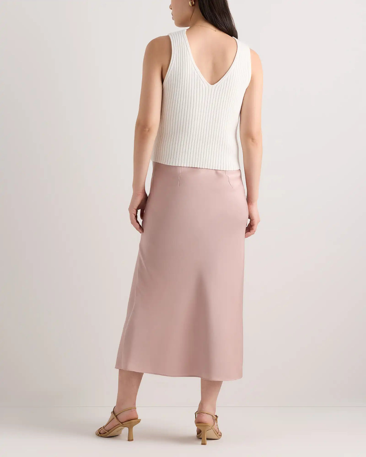 Washable Stretch Silk Maternity Skirt