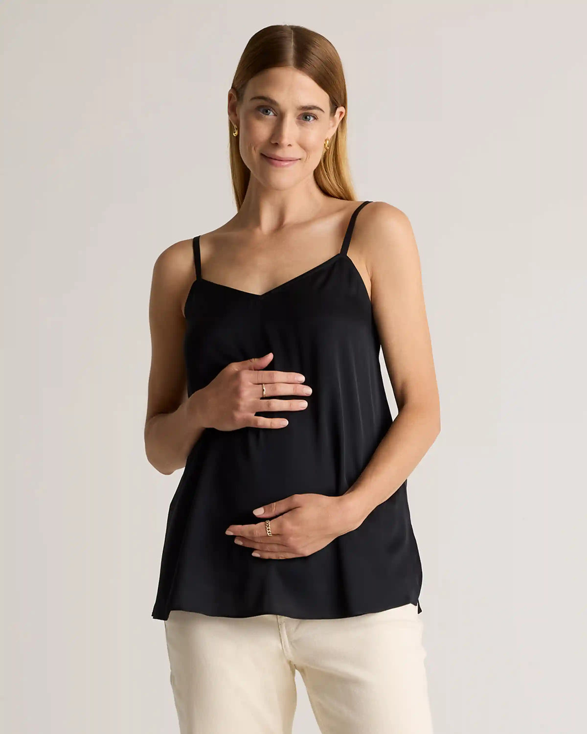 Washable Stretch Silk V-Neck Maternity Cami