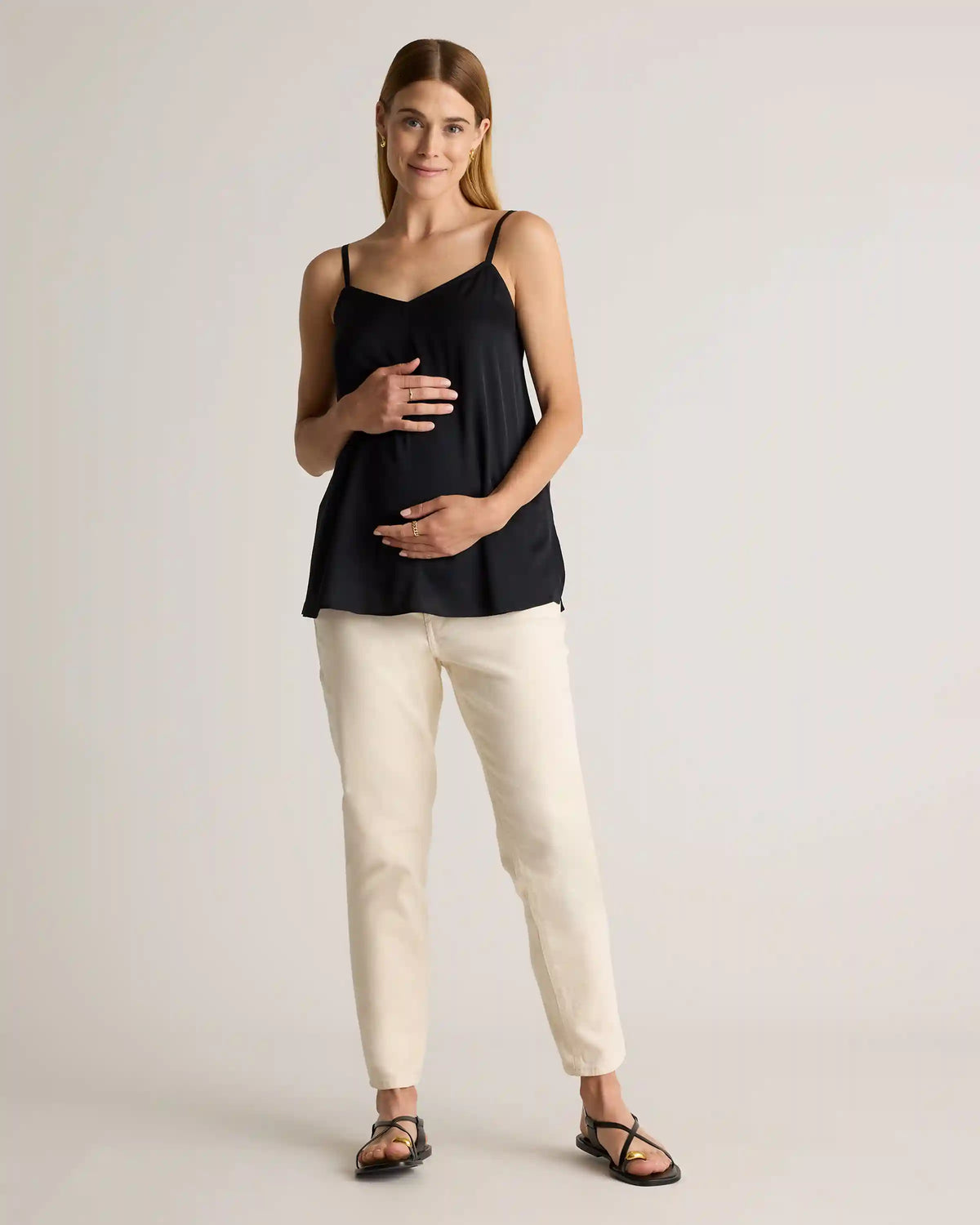 Washable Stretch Silk V-Neck Maternity Cami