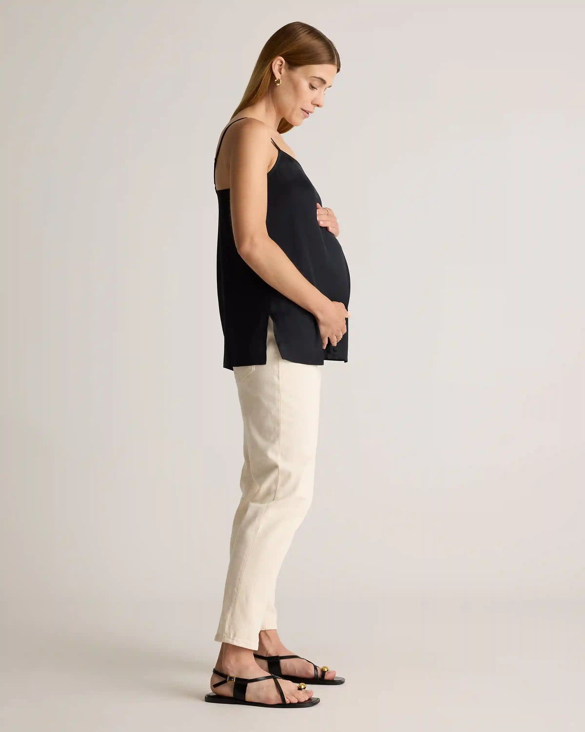 Washable Stretch Silk V-Neck Maternity Cami