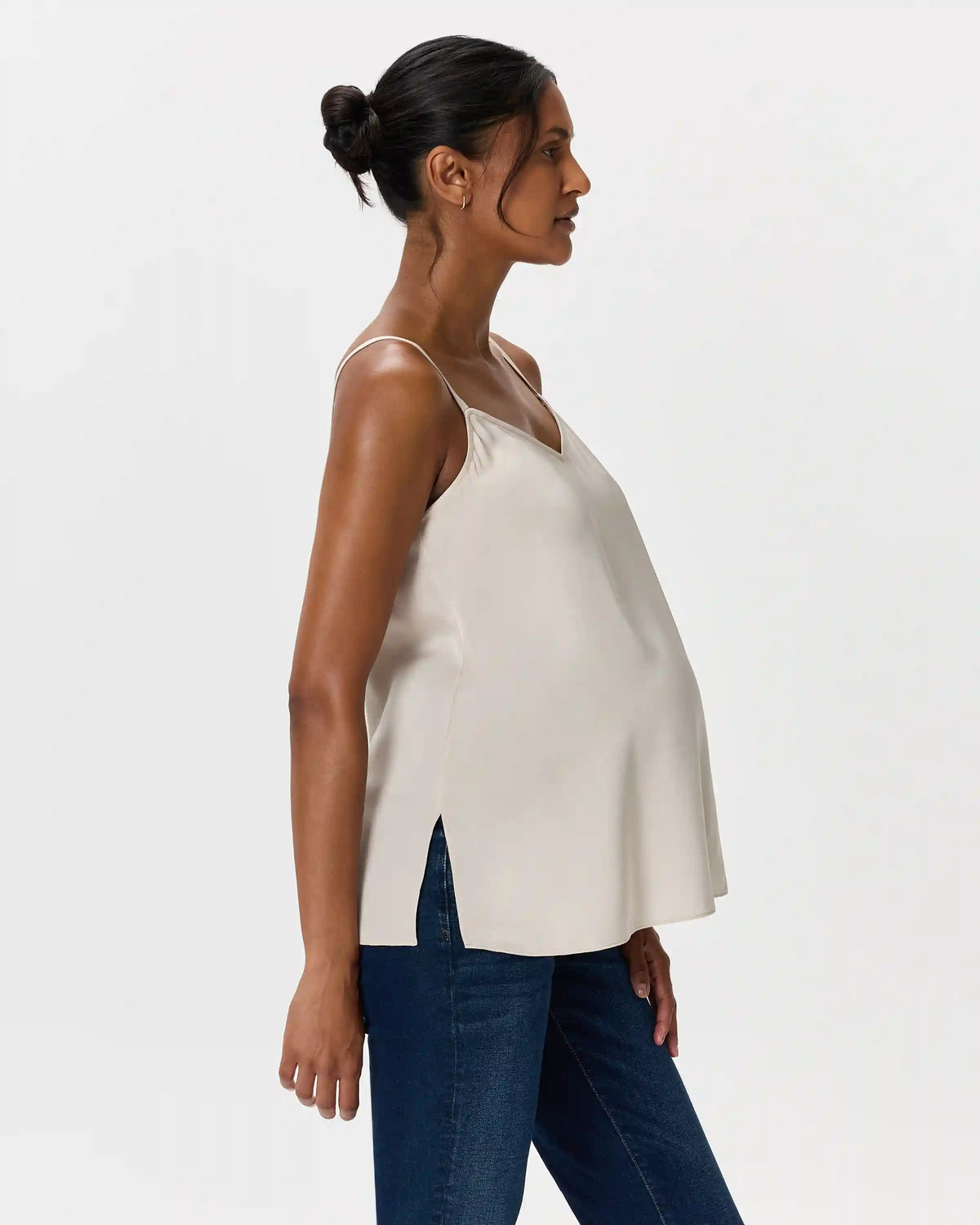 Washable Stretch Silk V-Neck Maternity Cami