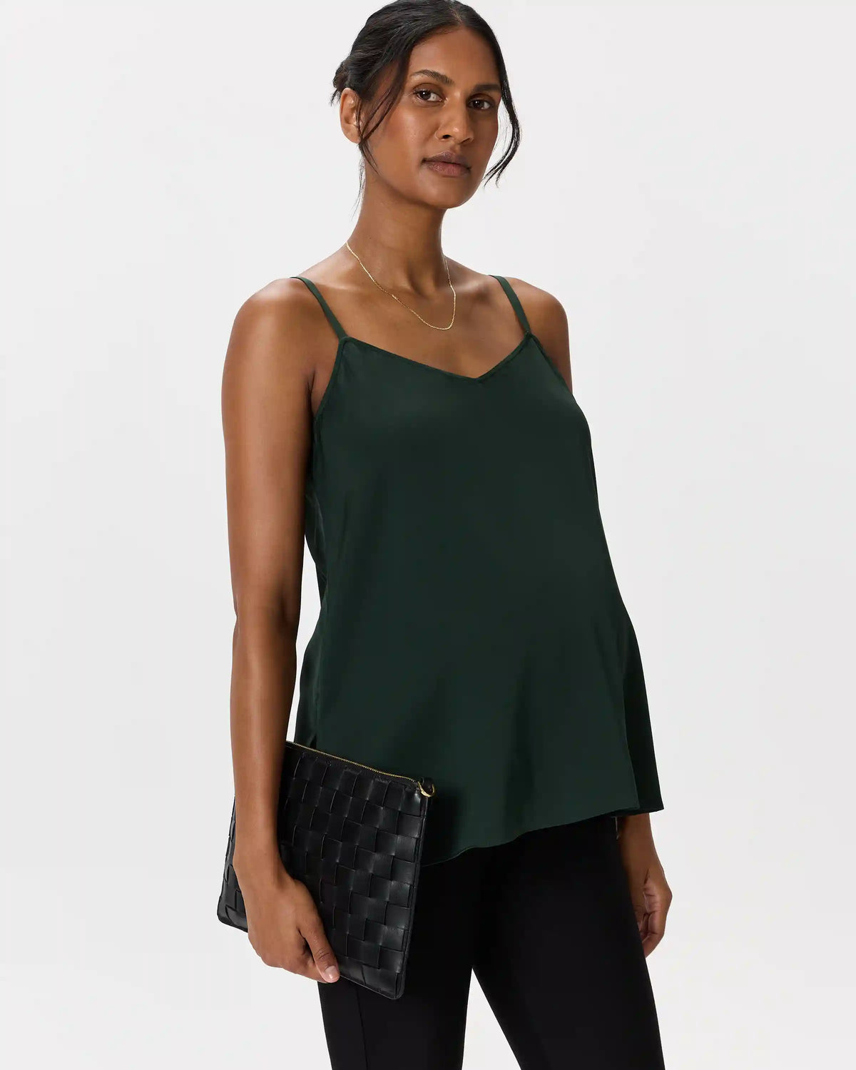 Washable Stretch Silk V-Neck Maternity Cami