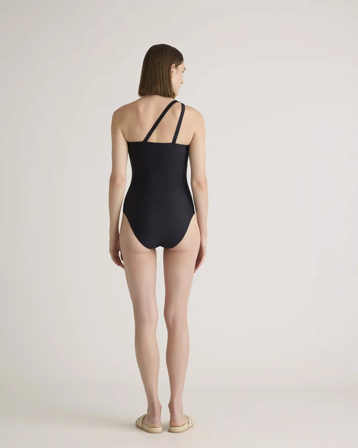 Italian One Shoulder One-Piece Swimsuit