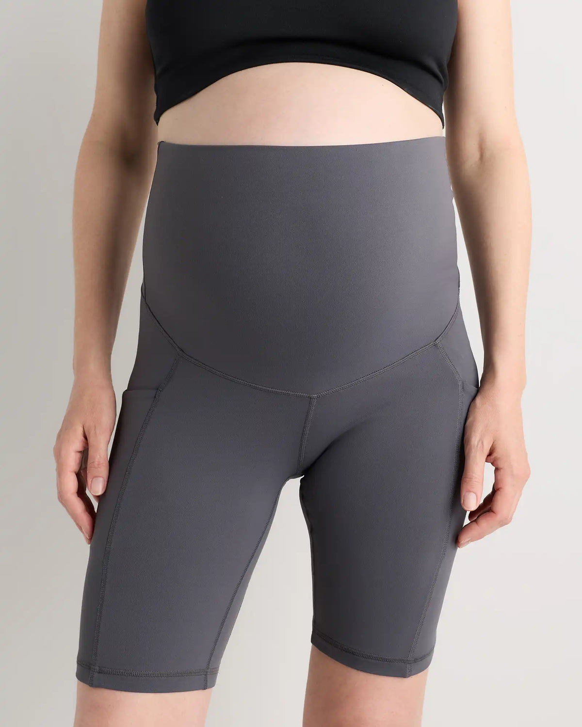 Ultra-Form Maternity Pocket Bike Short 9"