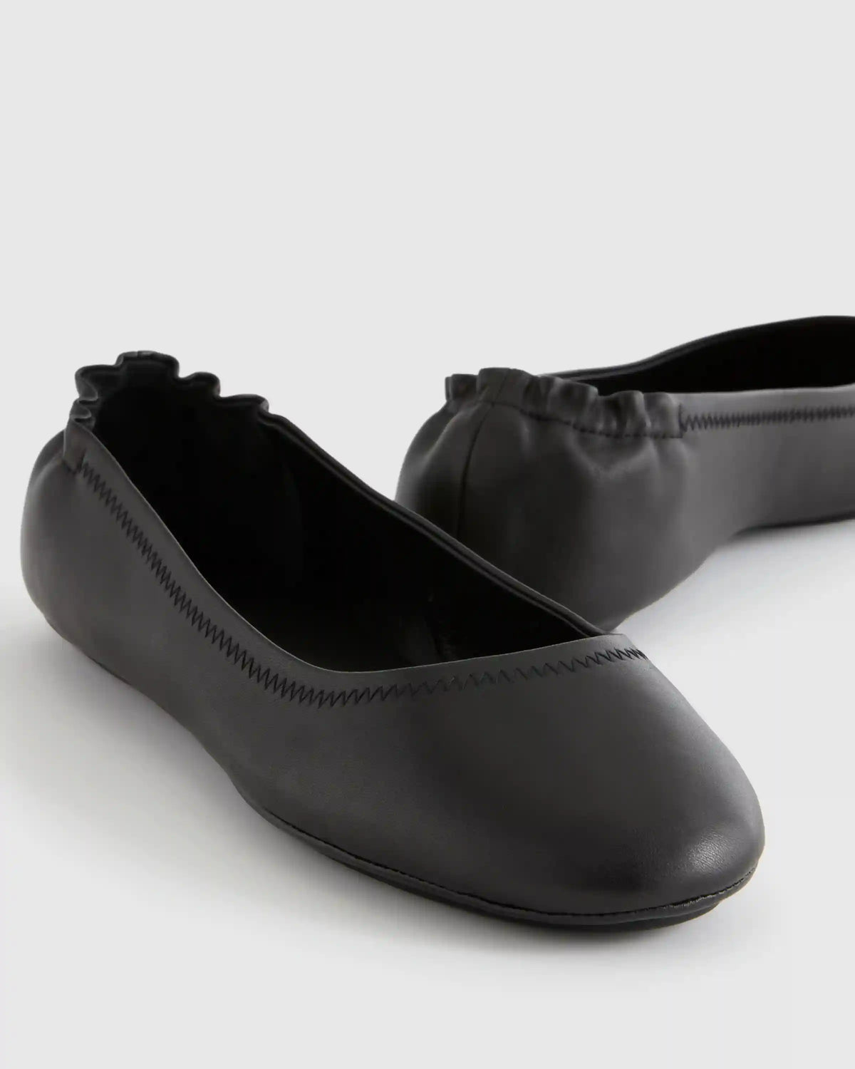 Italian Leather On-The-Go Ballet Flat