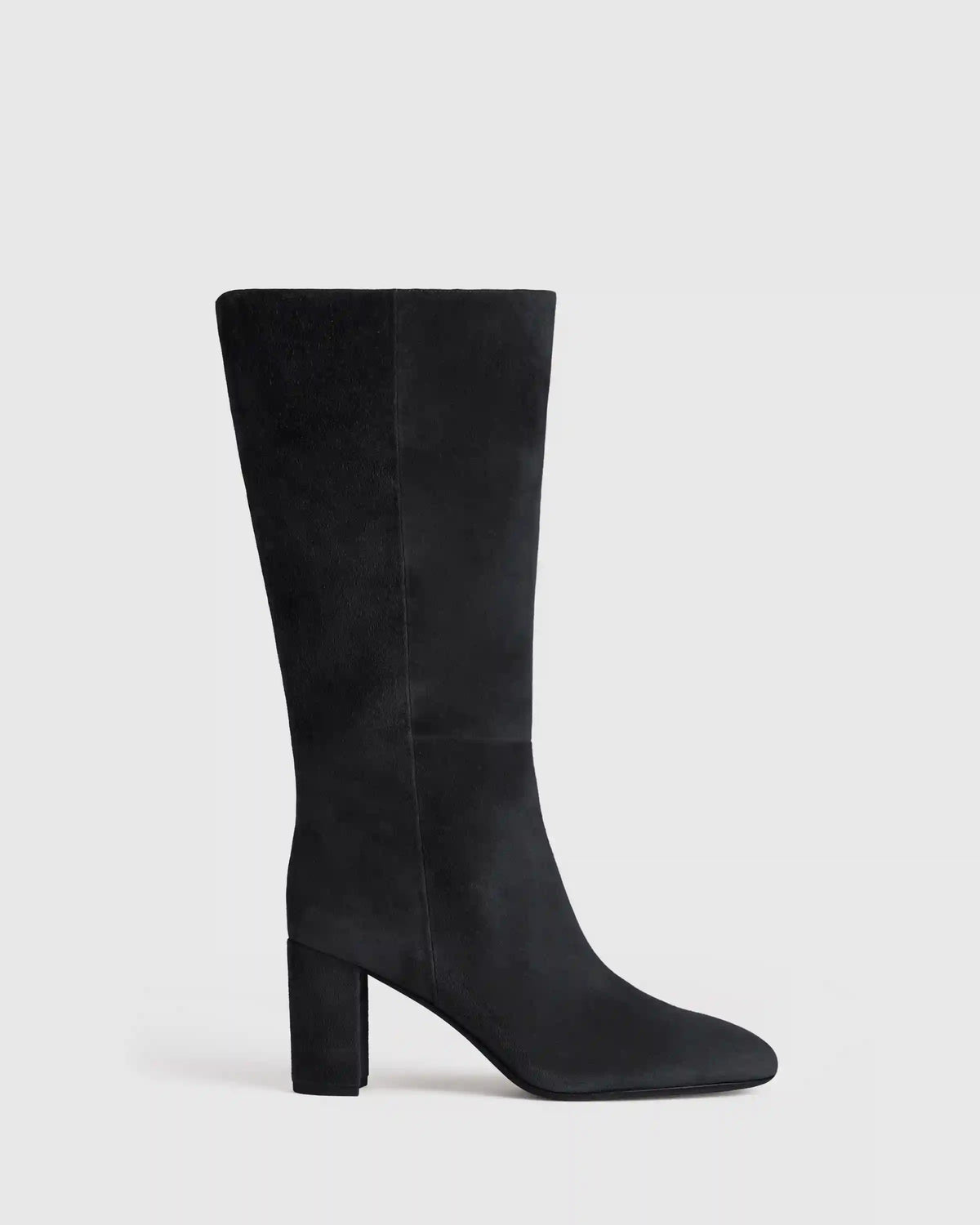Italian Suede Block Heel Boots