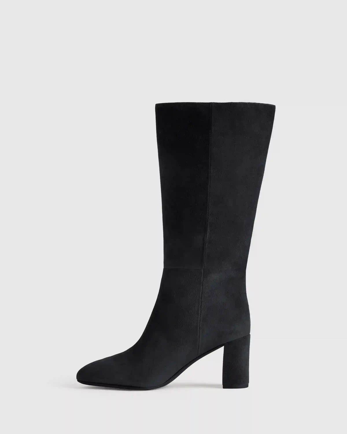 Italian Suede Block Heel Boots