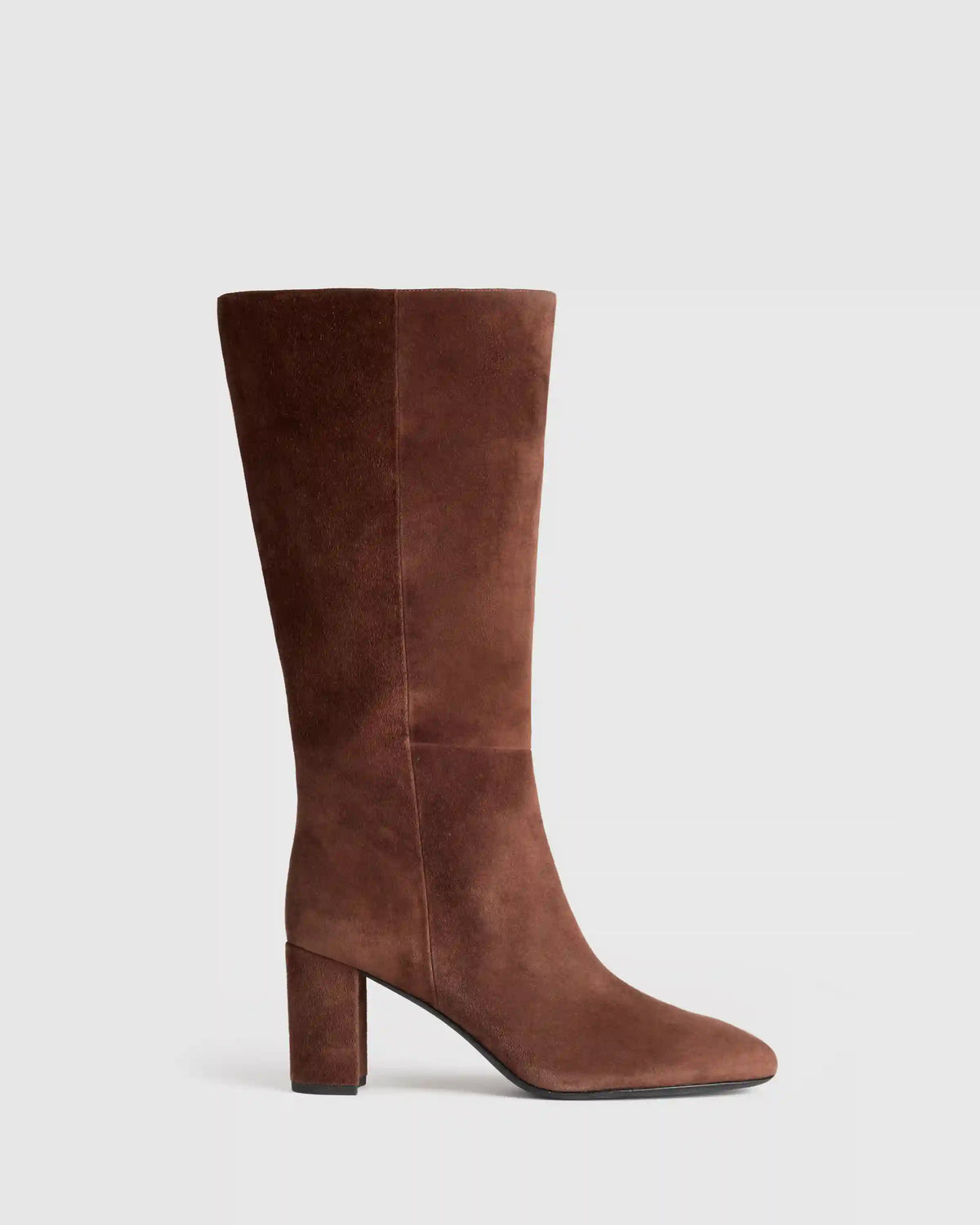 Italian Suede Block Heel Boots