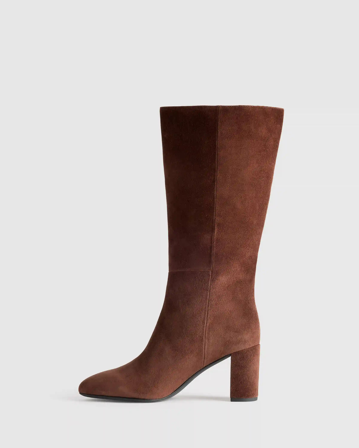 Italian Suede Block Heel Boots