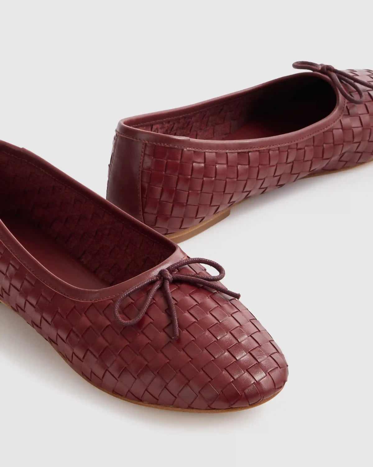 Italian Leather Handwoven Ballet Flat