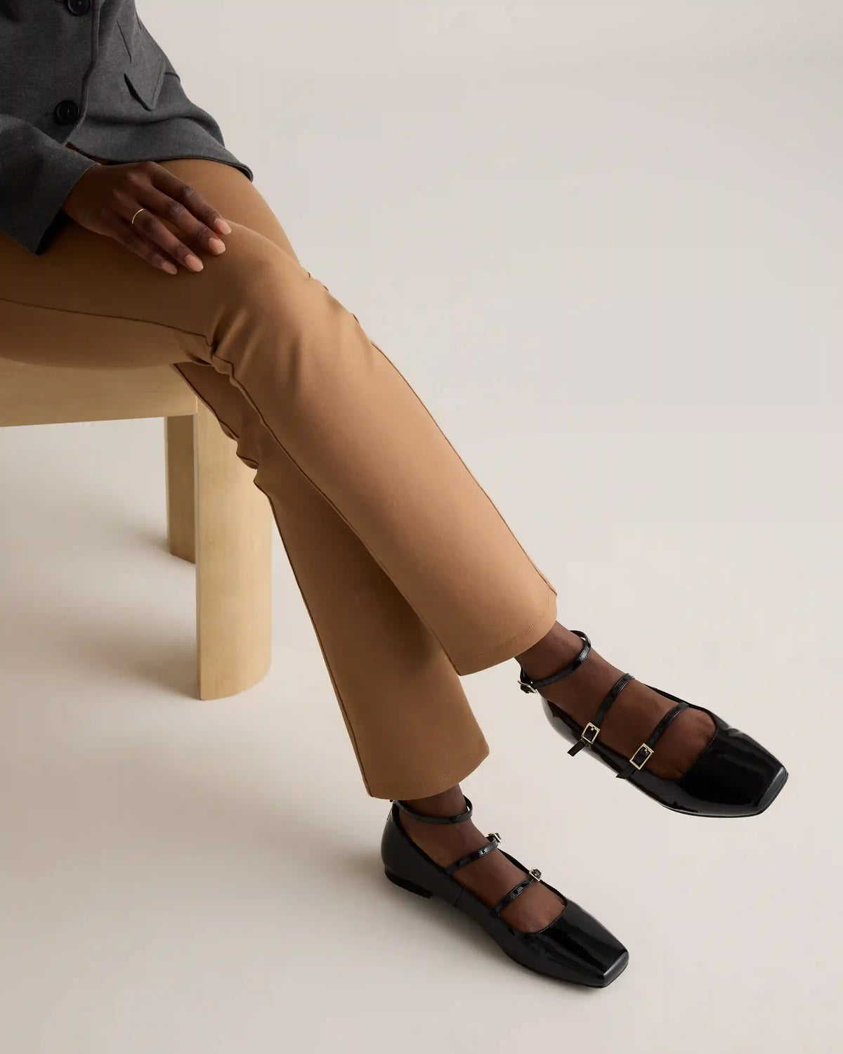 Italian Leather Strappy Ballet Flat