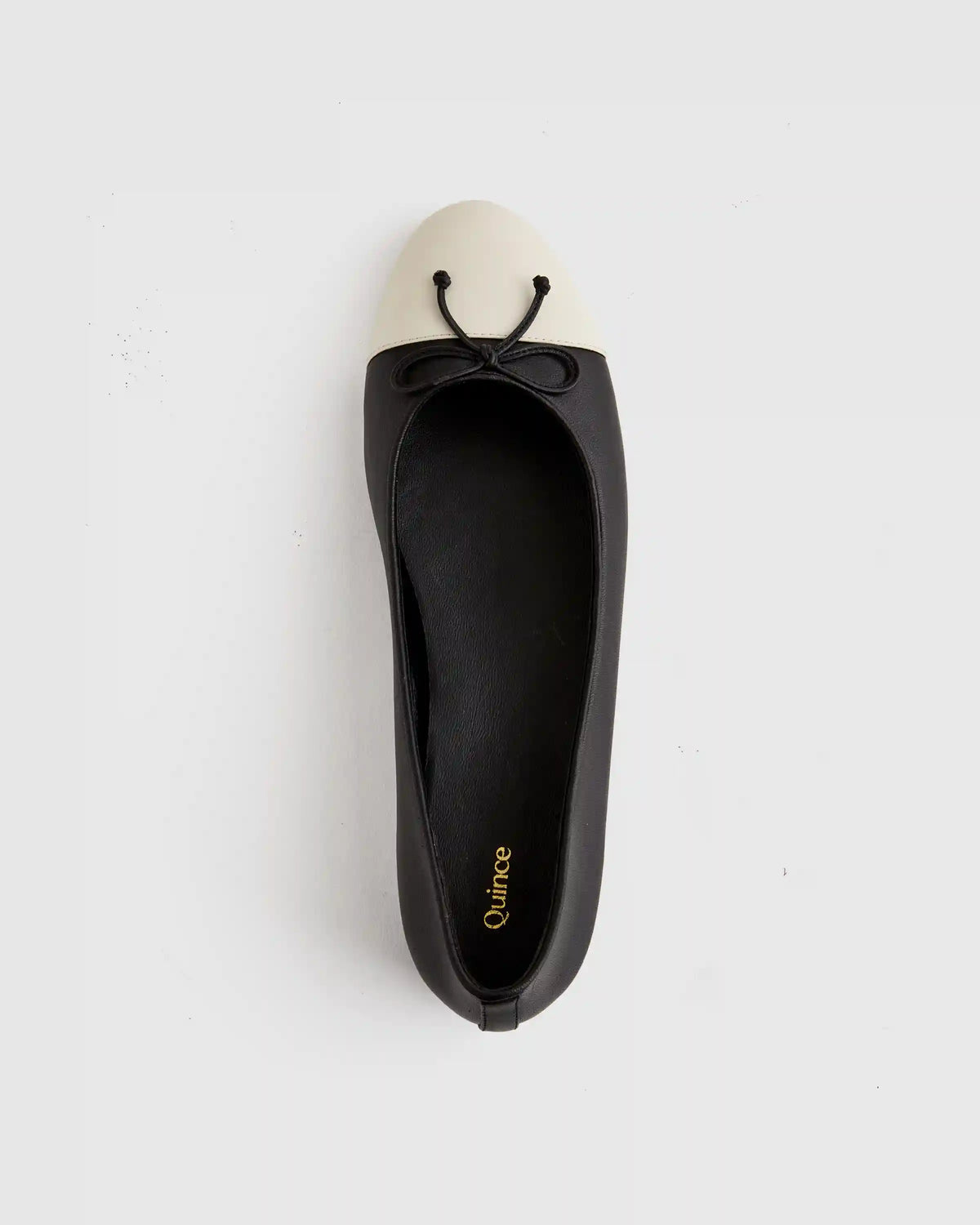 Italian Leather Cap-Toe Ballet Flat