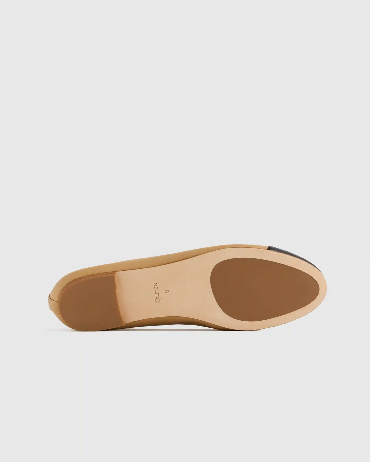Italian Leather Cap-Toe Ballet Flat