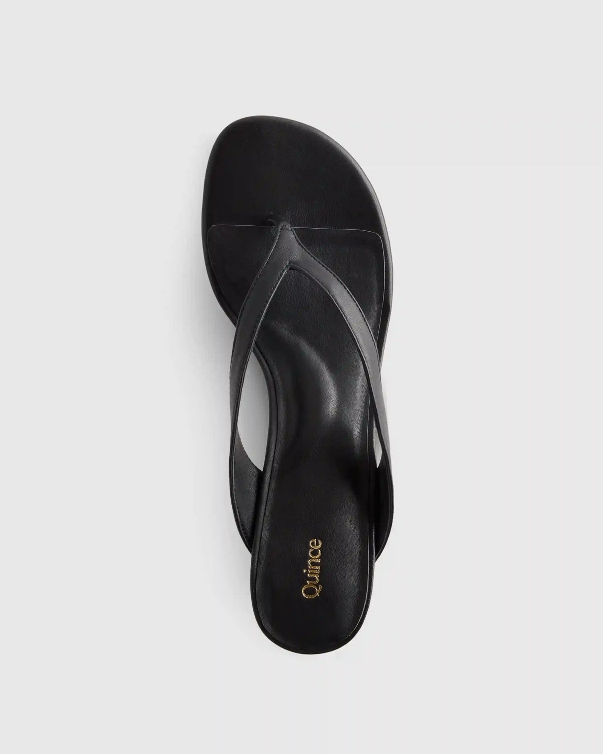 Italian Leather Thong Kitten Heel Sandal