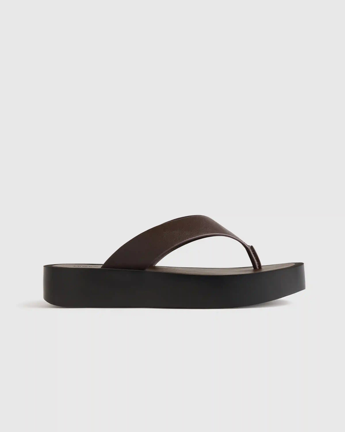 Italian Leather Thong Platform Sandal