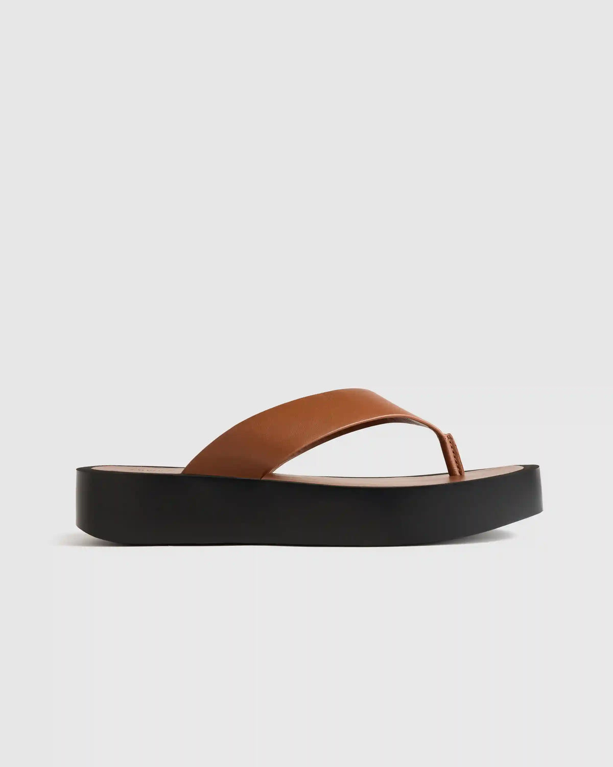Italian Leather Thong Platform Sandal