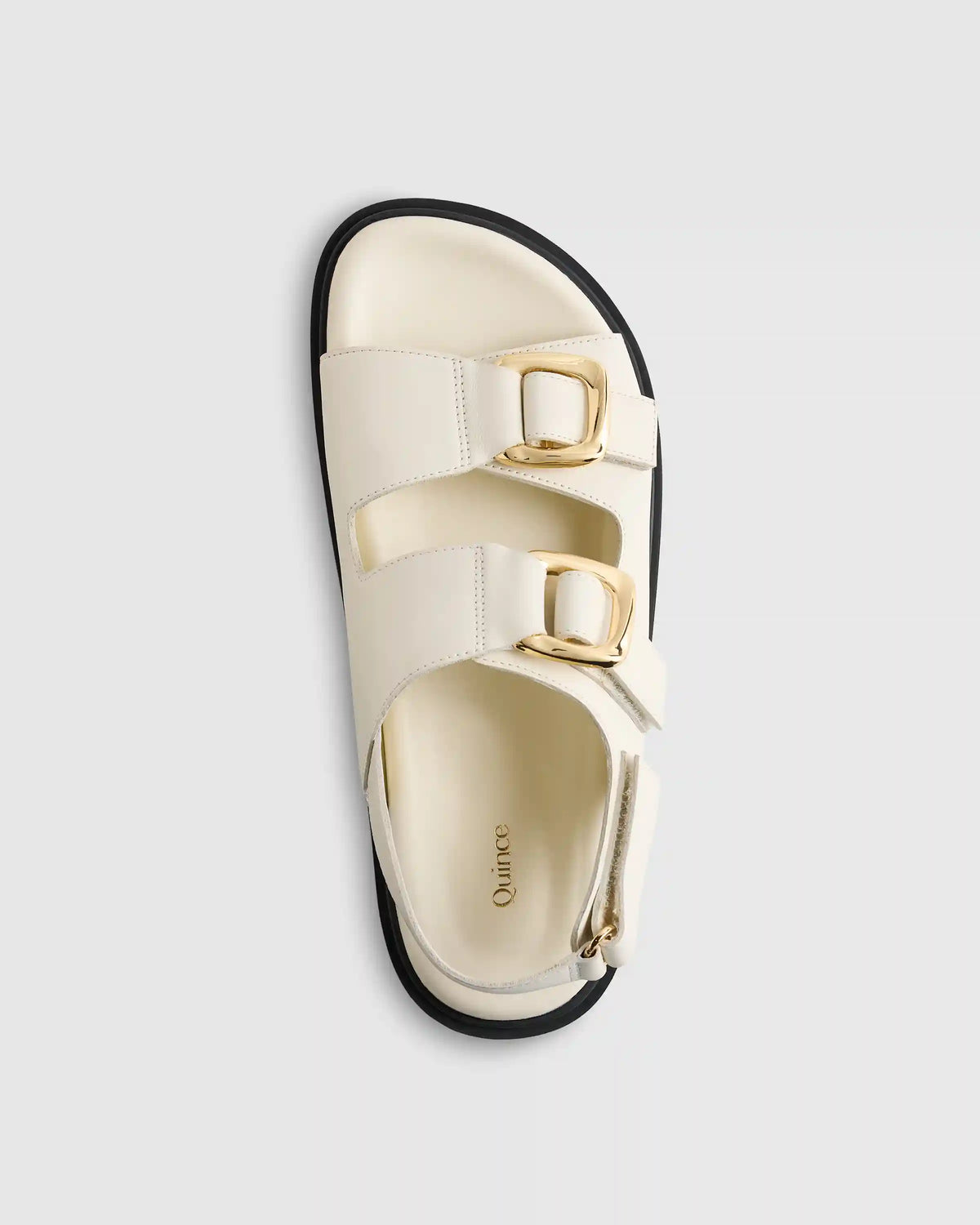 Italian Leather Double Buckle Slingback Sandal