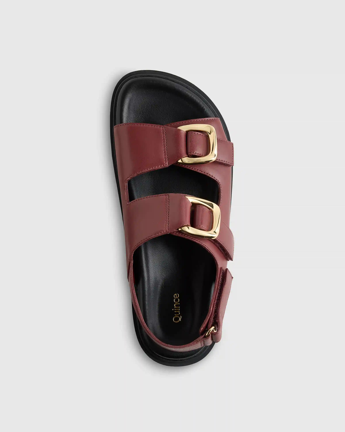 Italian Leather Double Buckle Slingback Sandal