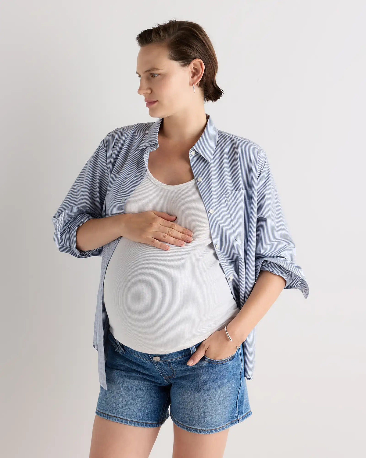 Lila Stretch Maternity Vintage Shorts