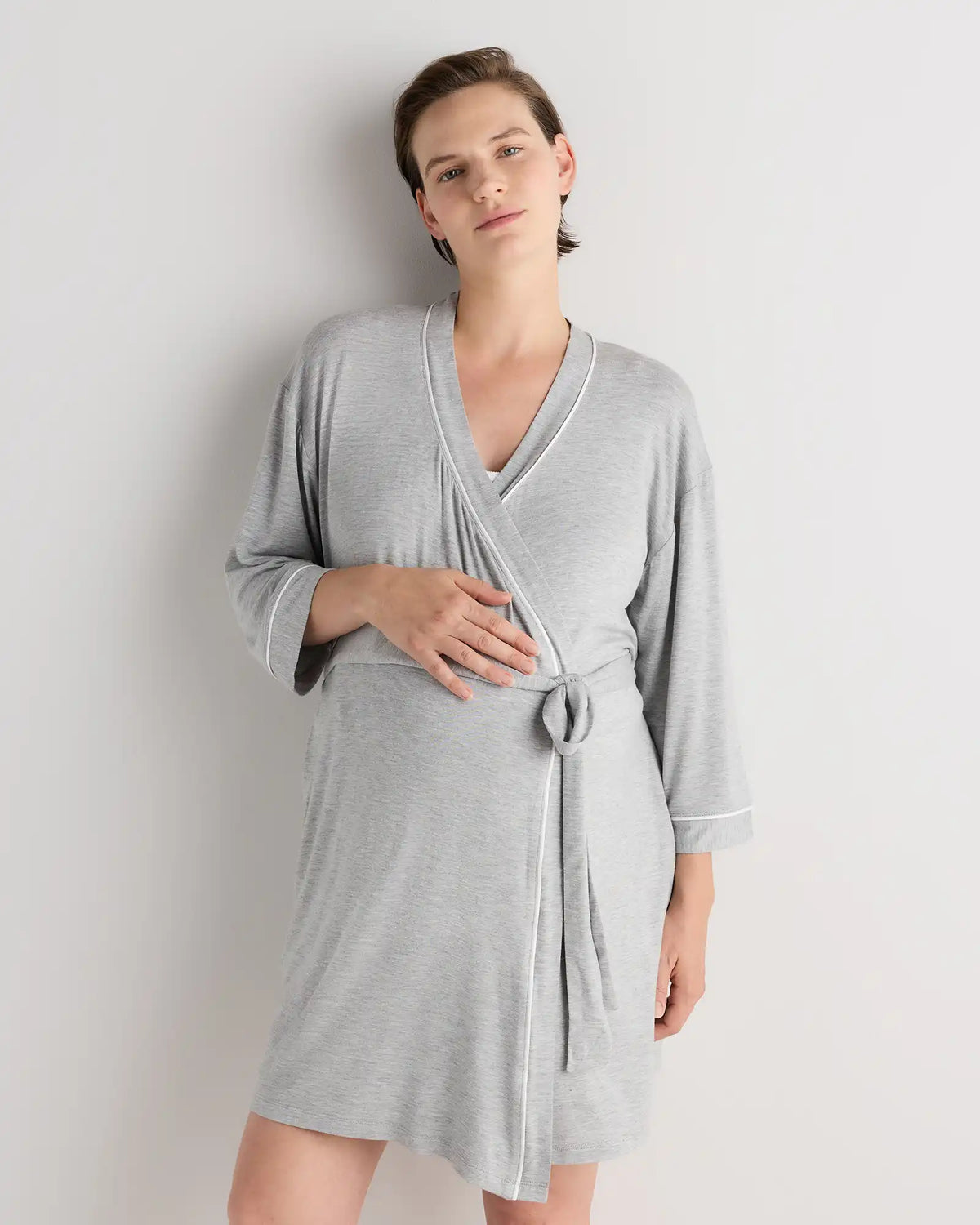 Bamboo Jersey Maternity Robe