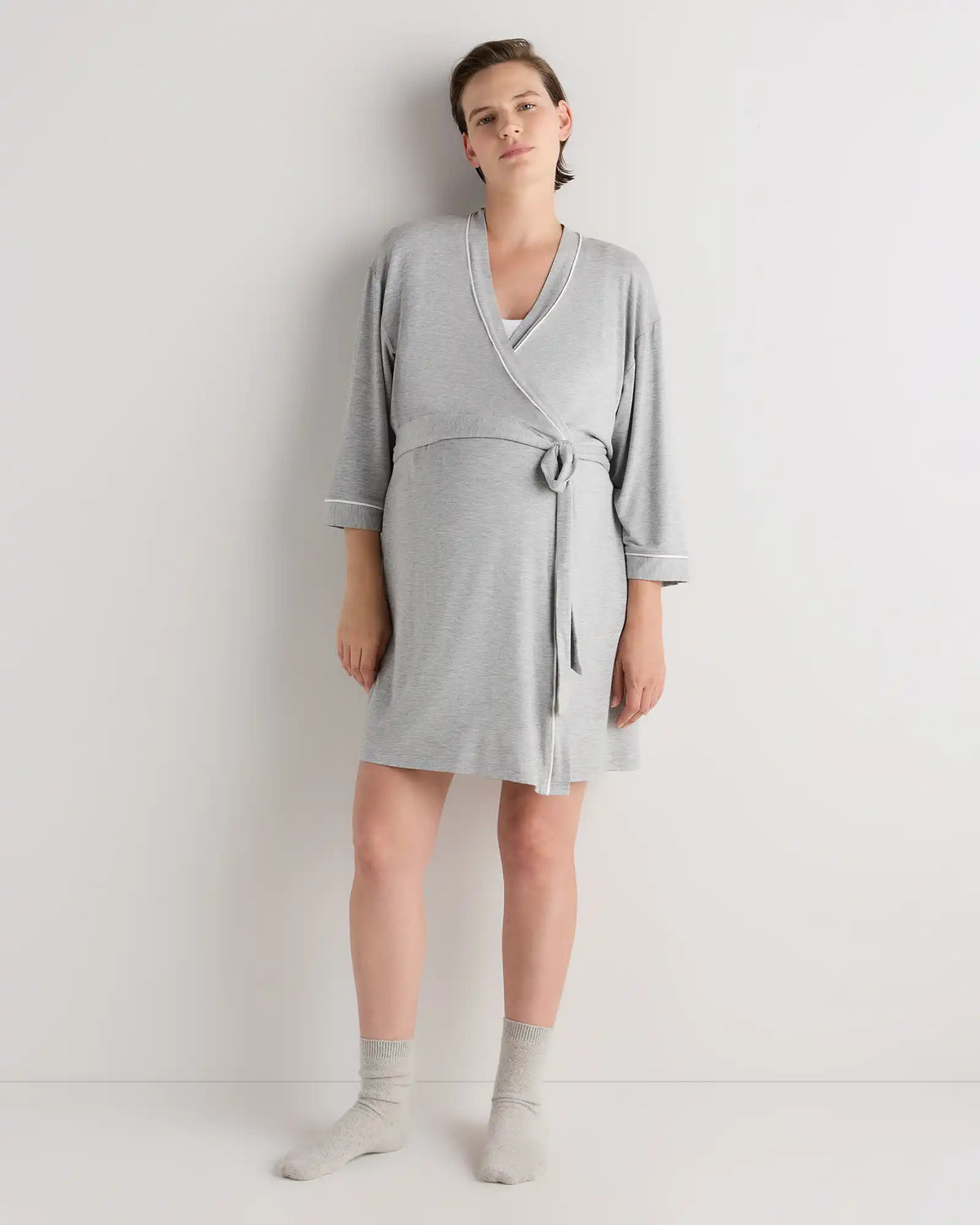 Bamboo Jersey Maternity Robe