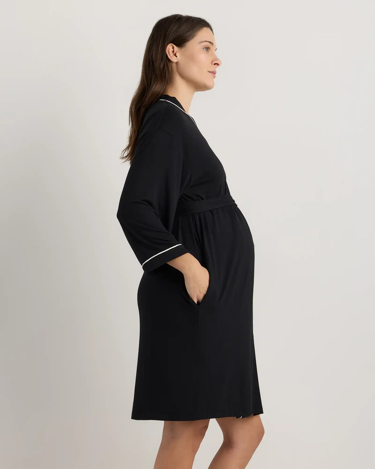 Bamboo Jersey Maternity Robe