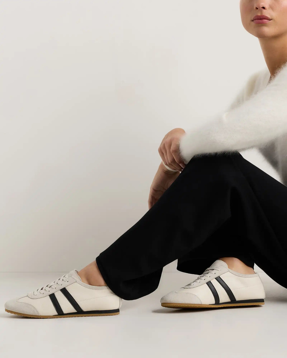 Italian Leather & Suede Low Profile Sneaker