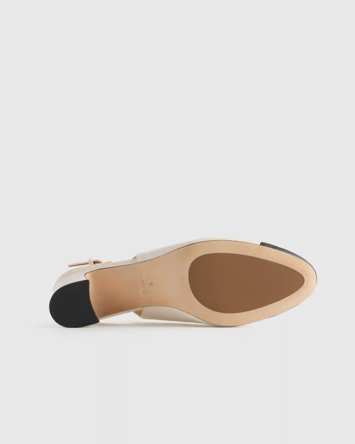 Italian Leather 65mm Cap Toe Slingback