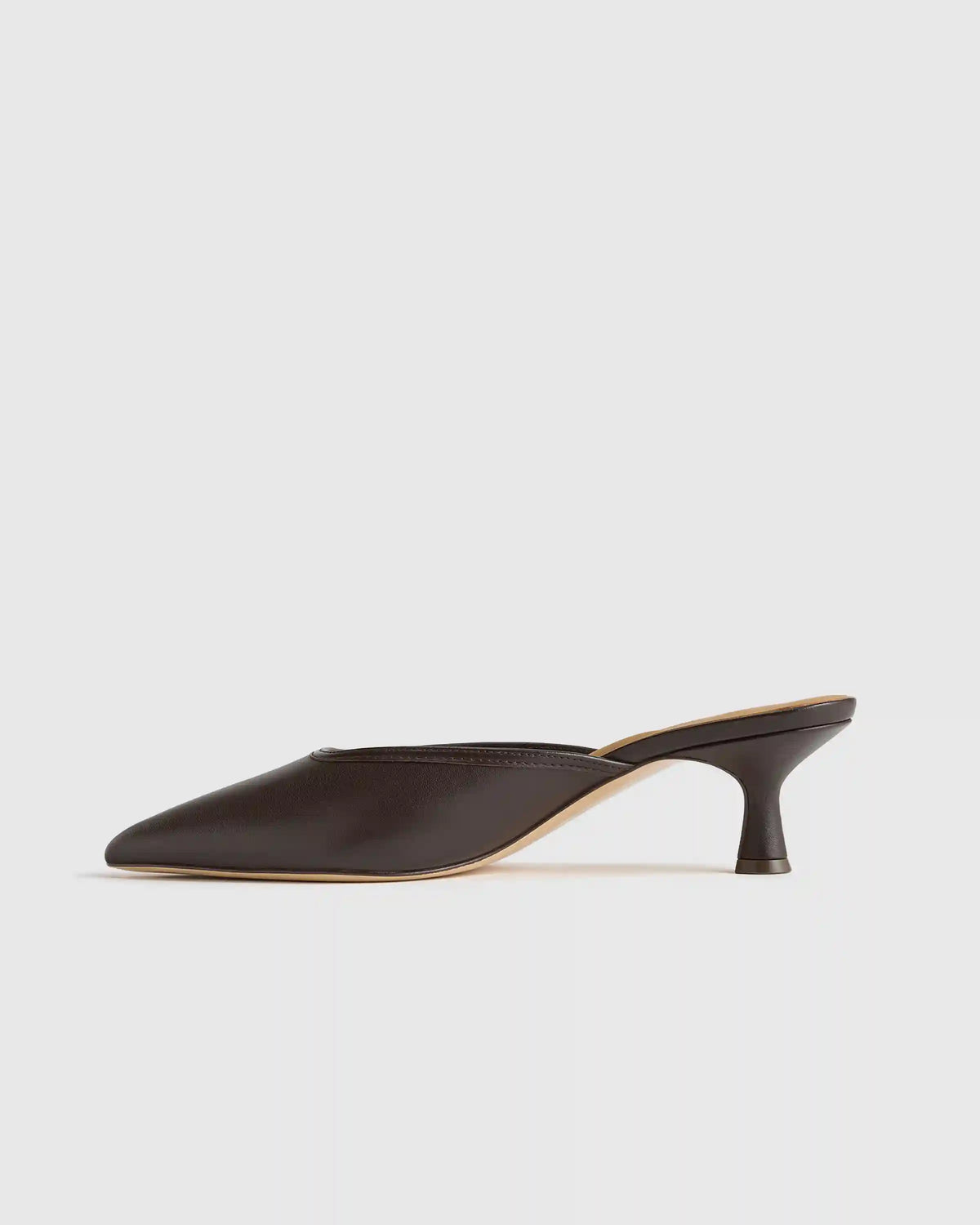 Italian Leather 55mm Kitten Heel Mule