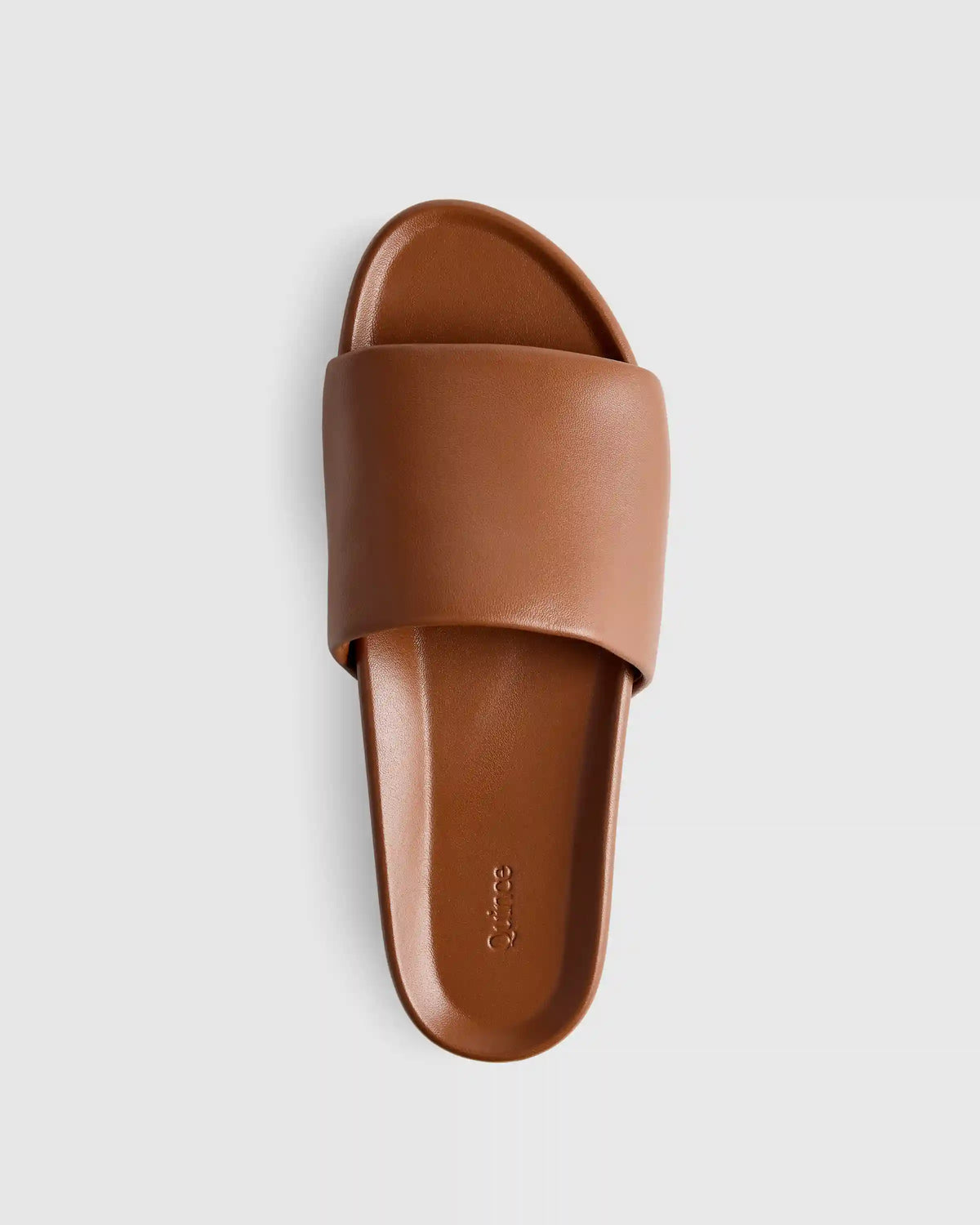 Italian Leather Platform Slide Sandal