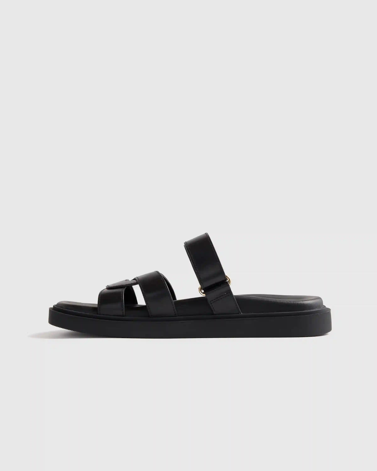 Italian Leather Sport Slide Sandal