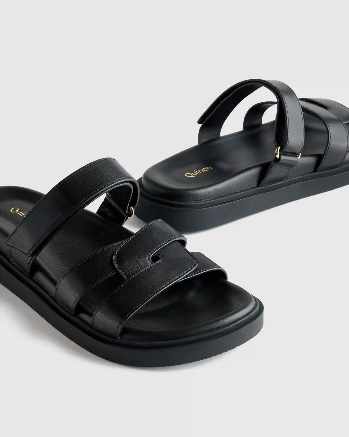 Italian Leather Sport Slide Sandal