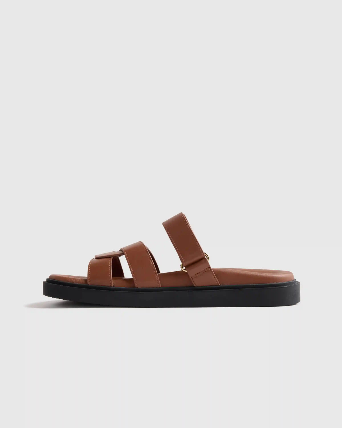 Italian Leather Sport Slide Sandal