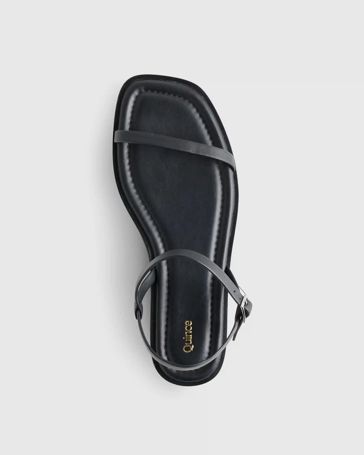 Italian Leather Ankle Strap Flat Sandal