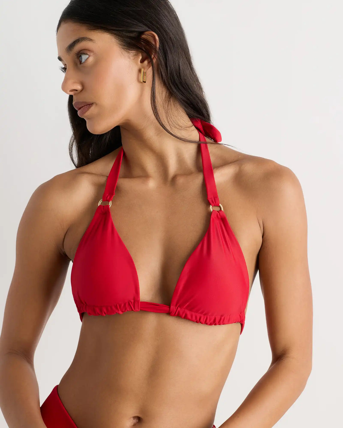Italian Full Coverage Ring Triangle Bikini Top
