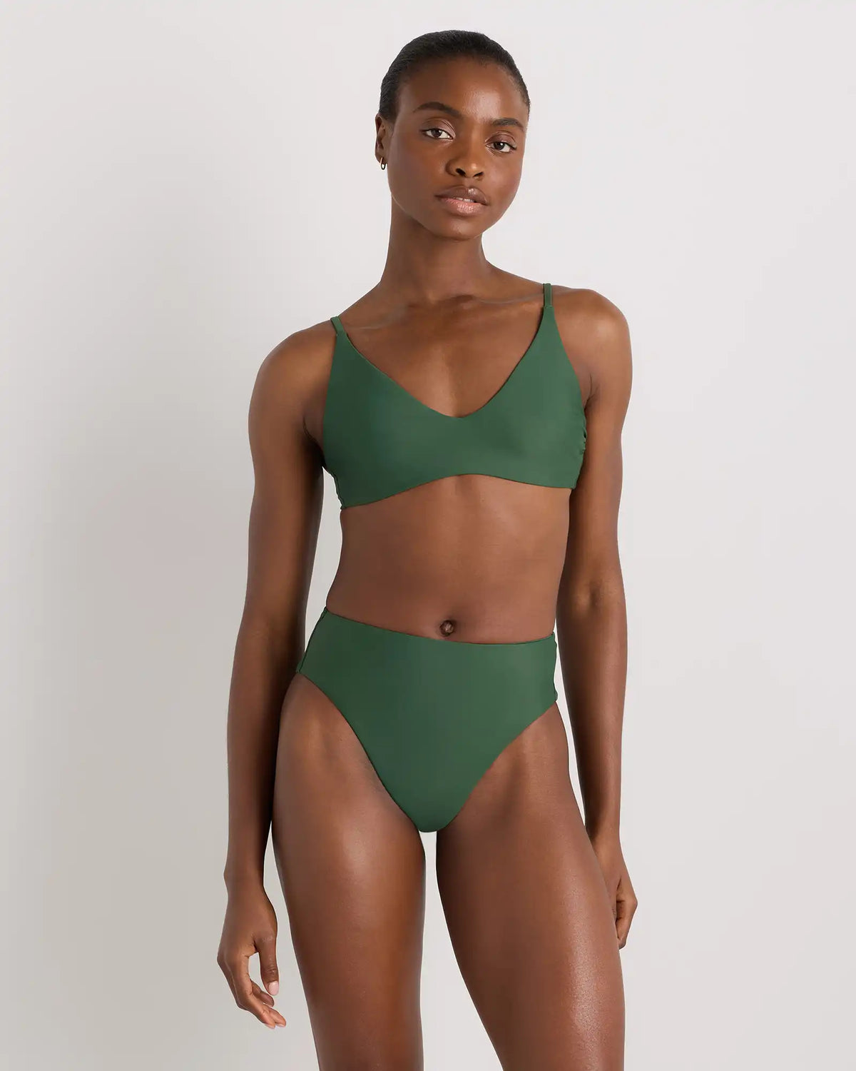 Italian High-Rise High-Leg Bikini Bottom