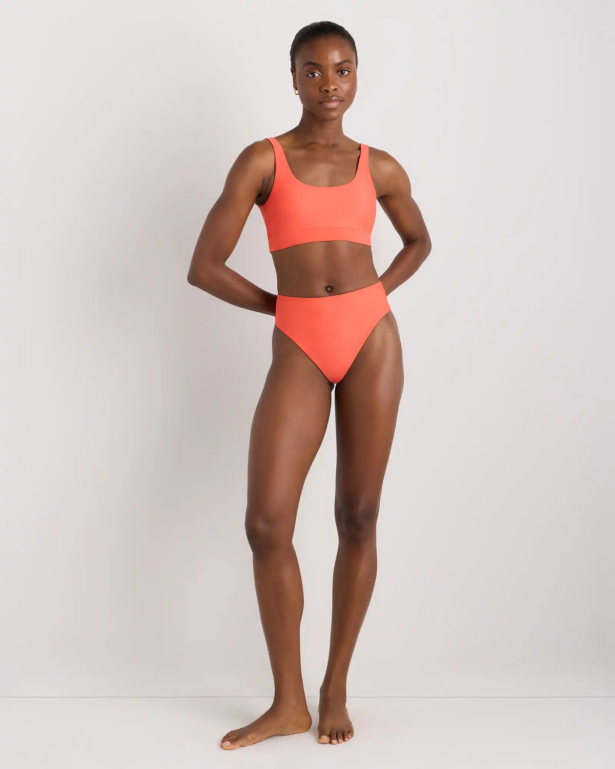 Italian High-Rise High-Leg Bikini Bottom