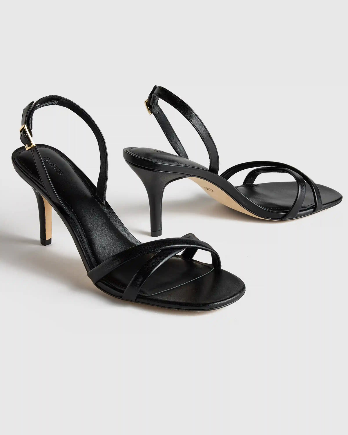 Italian Leather 75mm Slingback Heeled Sandal