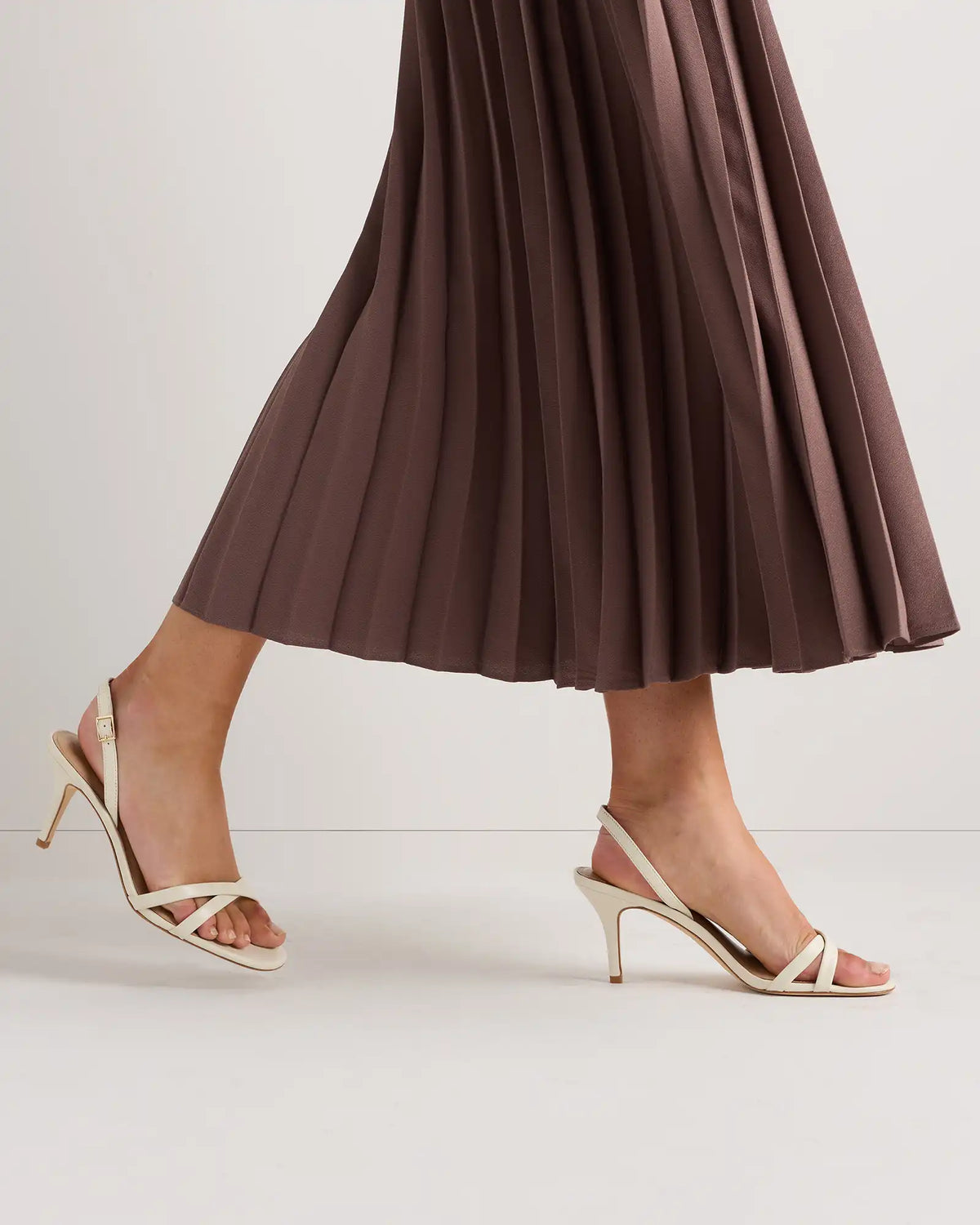 Italian Leather 75mm Slingback Heeled Sandal