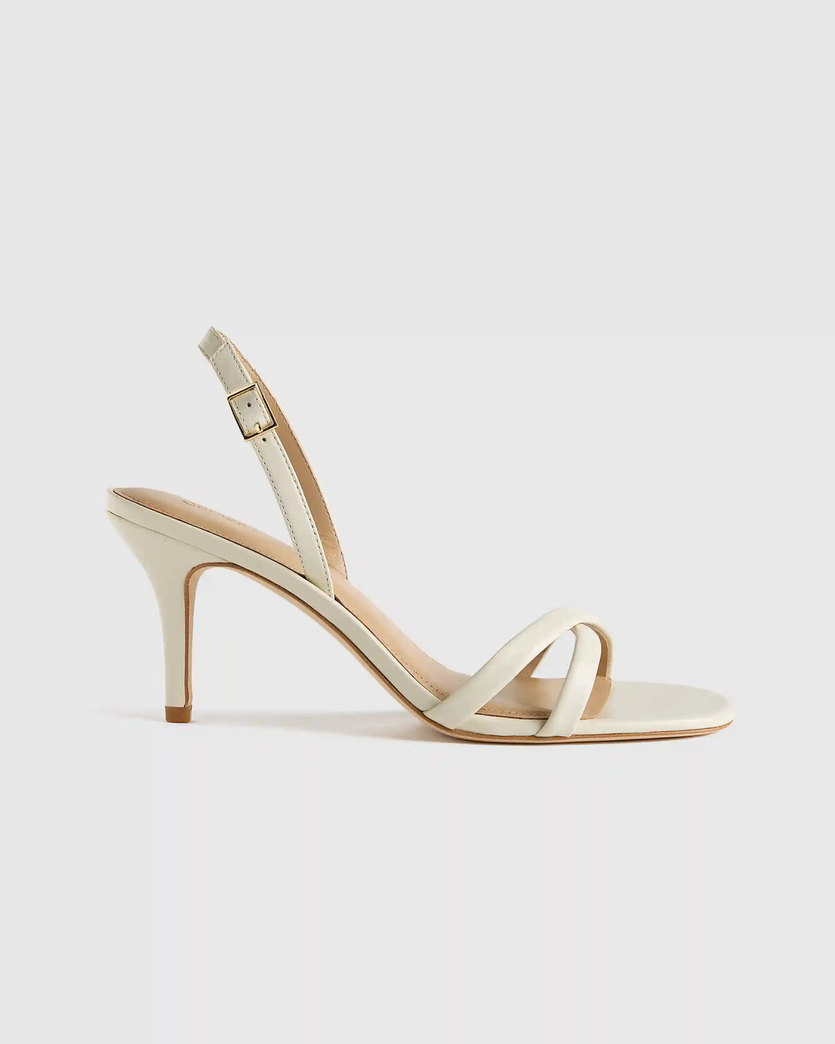 Italian Leather 75mm Slingback Heeled Sandal