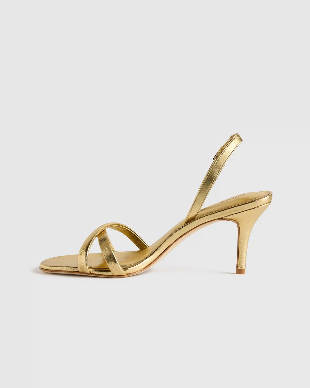 Italian Leather 75mm Slingback Heeled Sandal