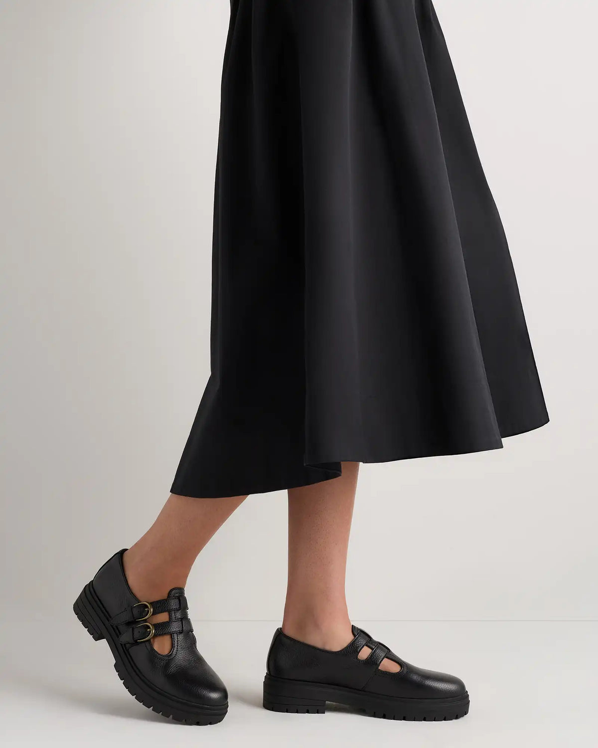 Italian Leather Lug Sole Mary Jane