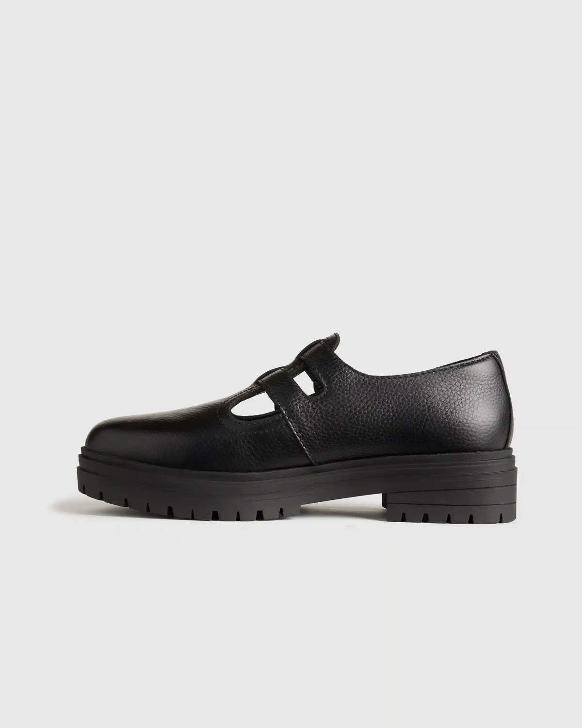 Italian Leather Lug Sole Mary Jane