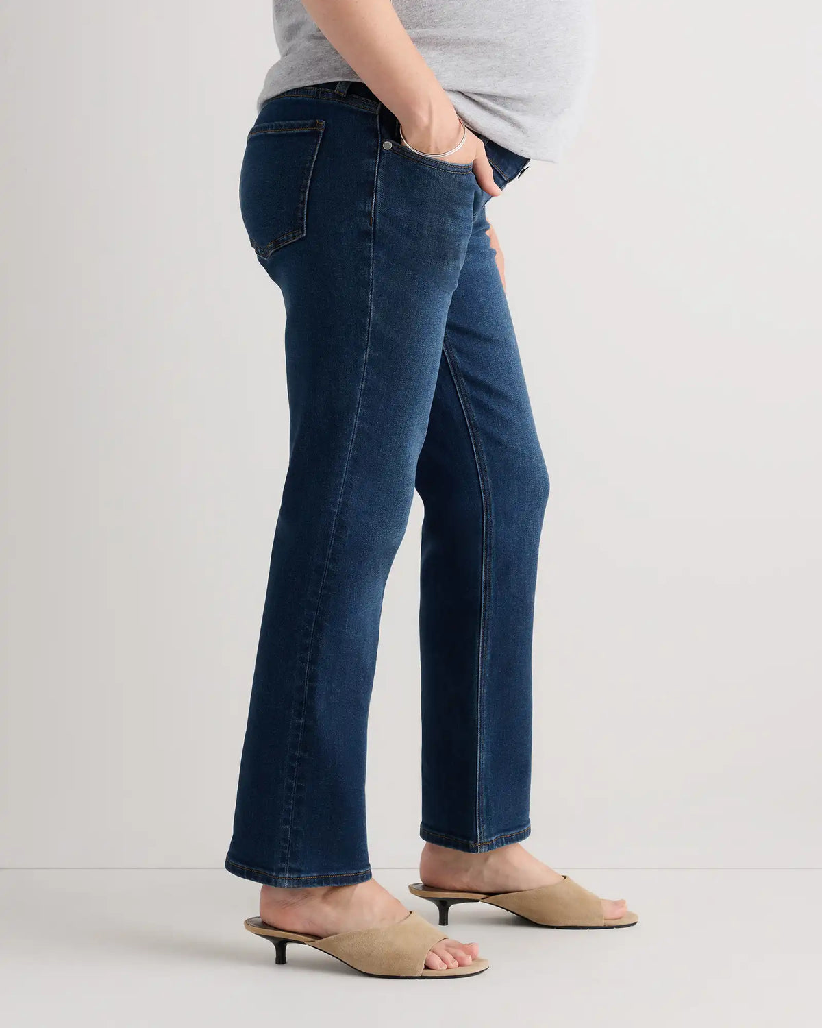 Lila Stretch Maternity Straight Jeans