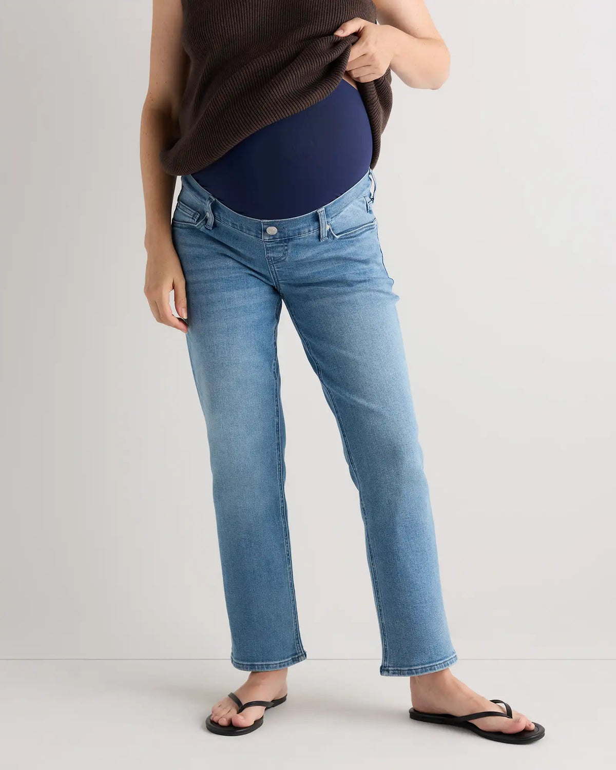 Lila Stretch Maternity Straight Jeans