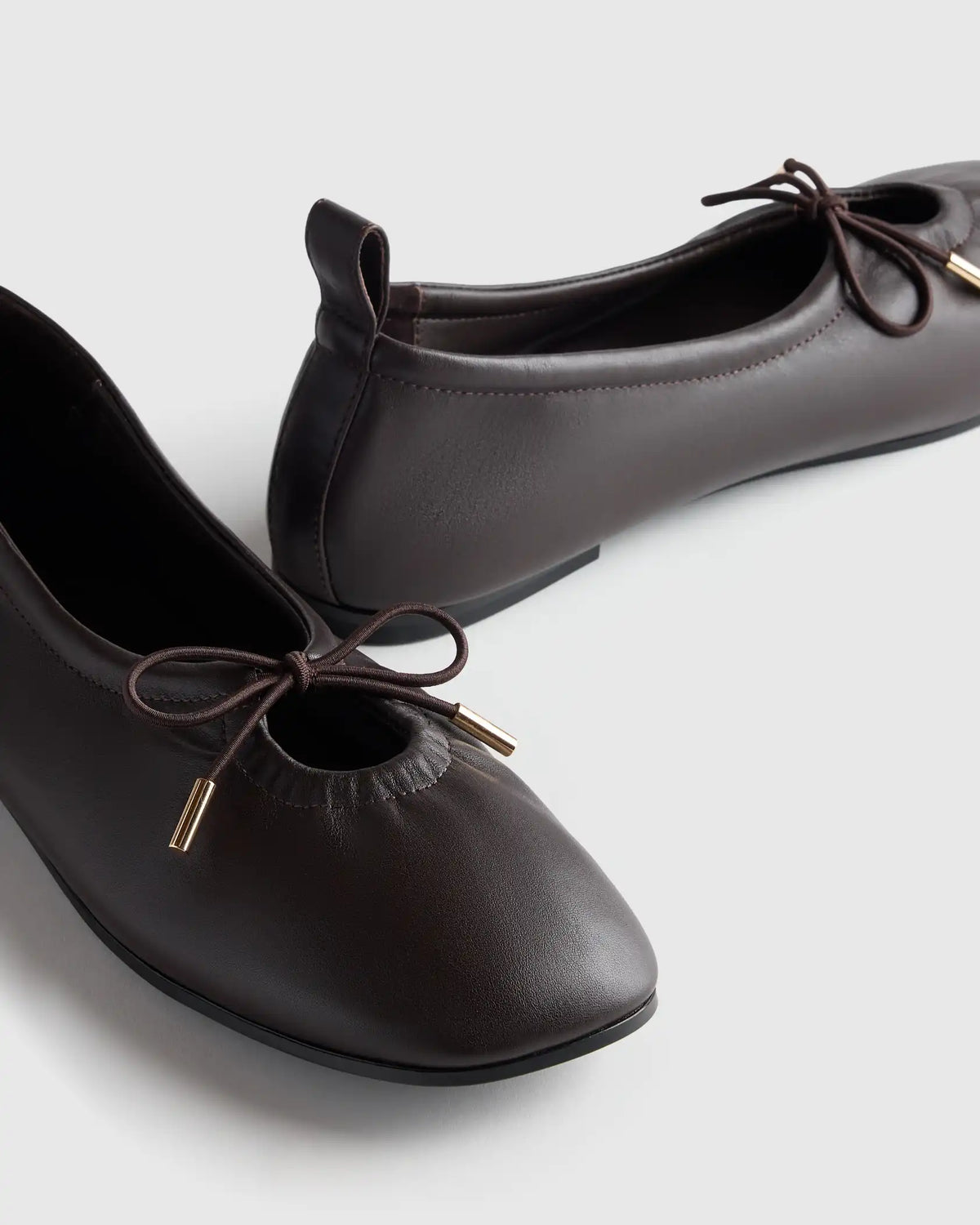 Italian Leather Keyhole Ballet Flat