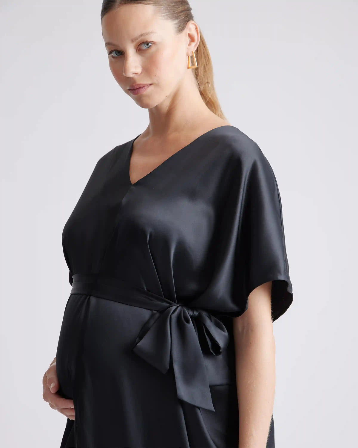100% Washable Silk Maternity Dress